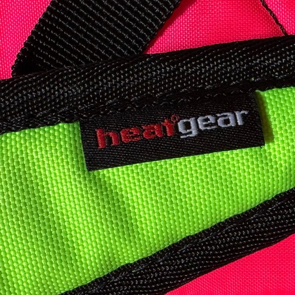 Under Armour Heatgear Back to School Neon Green Pink Backpack - Picture 5 of 5
